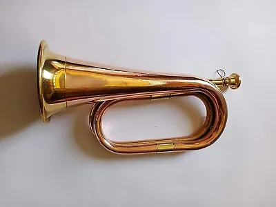 Military Scout Cavalry Brass Copper Bugle Vintage British Scout & Army Props • $43.60