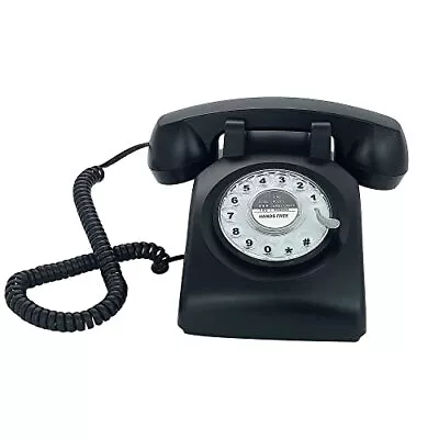 Retro Single Line Corded Desk Telephone Classic Vintage Rotary Dial Hands Fre... • $64.43