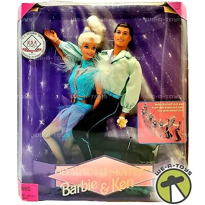 Olympic Skater Barbie & Ken Gift Set Nagano Japan1998 Mattel 18726 • $31.45