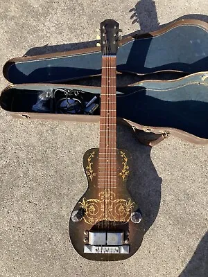 Vintage 1930s Oahu Diana Deluxe Electric Lap Steel Guitar & Case With Case Candy • $850