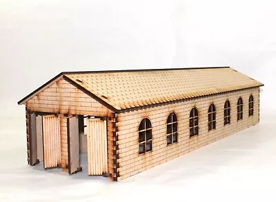 OO Gauge Model Railway MDF Twin Track Engine Shed 00 1:76 Long (480mm) • £22.99