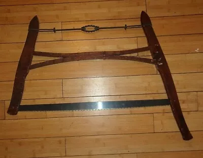 Vintage Antique Wooden Buck Bow Saw Wood Primitive Rustic Home Farm Tool 27  • $17.17