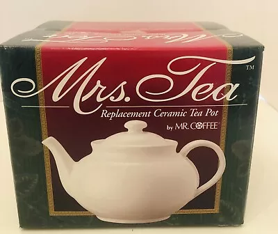 NEW ~ Replacement Tea Pot For MR. COFFEE MRS. TEA Maker ~ 6 CUP ~ CERAMIC ~ Hot • $39.95