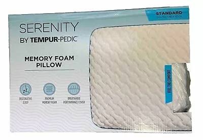 Serenity By Tempur-Pedic Memory Foam Bed Pillow Standard Size • $49.95