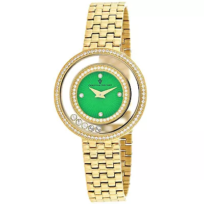 Christian Van Sant Women's Gracieuse Green Dial Watch - CV4834 • $313.25