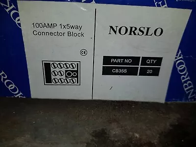 100 Amp Link Box Meter Connector Block Single Pole 5 Way 35mm Junction 100A • £50