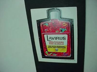 Vintage Topps Wacky Packages No. 8 Lavirus Tan Back • $10.99