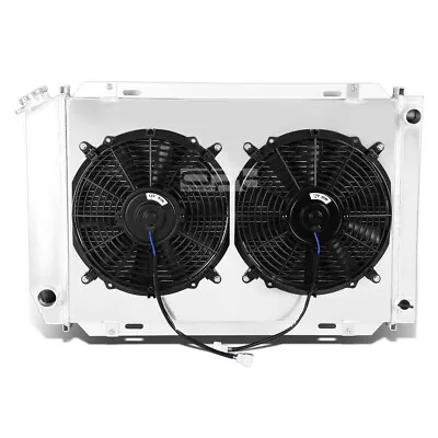 For 79-93 Ford Mustang Fox Aluminum 3 Rows Racing Radiator+Cooling Fan Shroud • $187.88