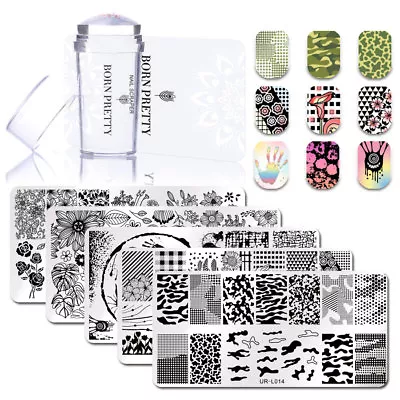 3Pcs/Set Nail Art Stamping Plate Stamper Scraper Template Image Tool Kit DIY AU • $10.44