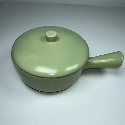 Vtg La Solana Solanaware Pottery Handled Green Bean Bowl With Lid Casserole #1 • $20