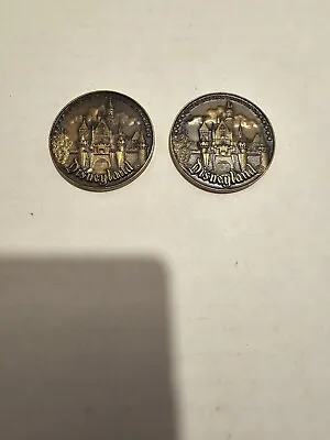 Pair Of Vintage Disney Land Bronze Coins • $35