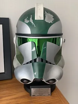 Master Replicas Star Wars Clone Commander Gree Helmet #119/500 • $2800