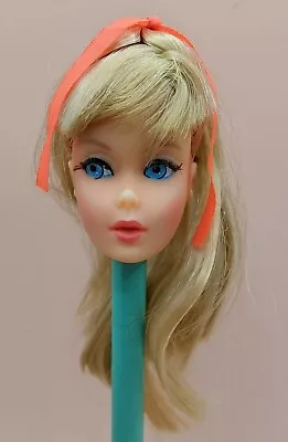 Vintage TNT Blonde Barbie Head 1966 High Color Factory Set Hair  Orange Bow 1160 • $14.50