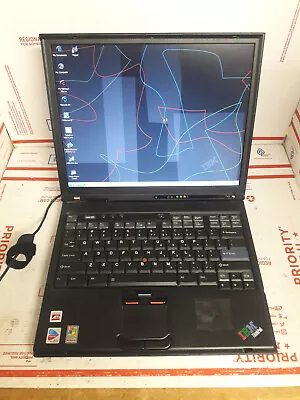 IBM Thinkpad T43 14  Retro Gaming 40GB HDD 2GHz 1.5GB RAM ATI WIN XP OFFICE #553 • $199.99