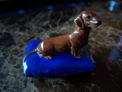 £7.99 • Buy Wade Rufus The Dachshund On Blue Cushion  1997.