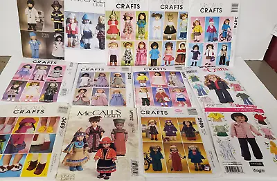 13 Doll Patterns Uncut Fits American Girl & Other 18  McCalls Simplicity Vogue • $55