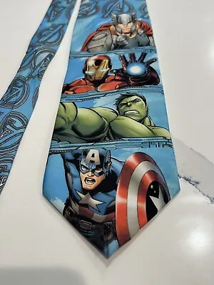 Men’s Tie Marvel Avengers Logo With Hulk Captain America Thor & Iron Man • $22.49