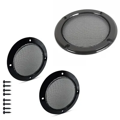 1Pair Black Speakers Cover 8  Car Modified Steel Mesh Subwoofer Grill Protector • $19.94