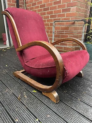 Heals Modernist Deco Bent Wood Chair 1930s Marcel Breuer Halabala • £485