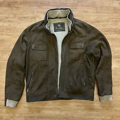 $9250 Loro Piana Suede Cashmere Bomber Jacket • $1295