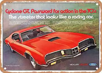 METAL SIGN - 1970 Mercury Cyclone Vintage Ad • $18.66