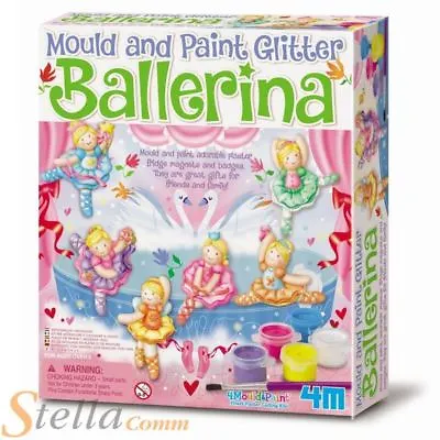 4M Mould & Paint Glitter Ballerina Childrens Creative Craft Set • £8.99