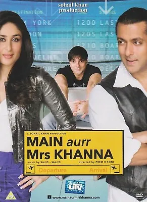 Main Aurr Mrs Khanna - *Salman Khan *Kareena Kapoor *Sohail Khan Bollywood DVD • £10.95