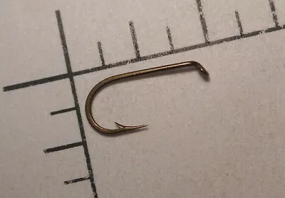 100 MUSTAD HOOKS No.10 NYMPH/DRY FLY TYING HAMECONS RONDS BRONZED SPECIAL 57552 • $11.99