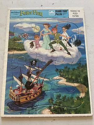 Vintage Walt Disney Worlds Peter Pan Frame Tray Puzzle • $8.99