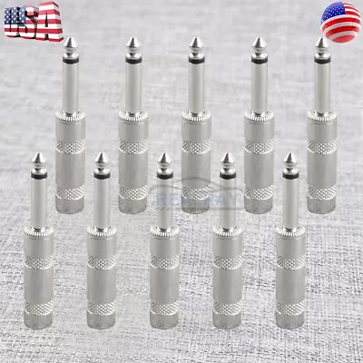 1/4  MONO ForHeavy Duty Audio Microphone Speaker/Amplifier Guitar Connector Plug • $11.99