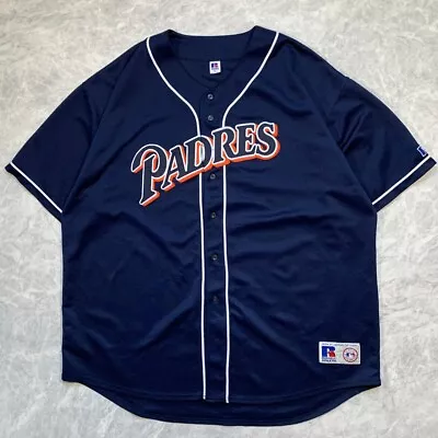 VTG 90s MLB SAN DIEGO PADRES RUSSELL ATHLETIC JERSEY SIZE 4XL XXXXL • $120