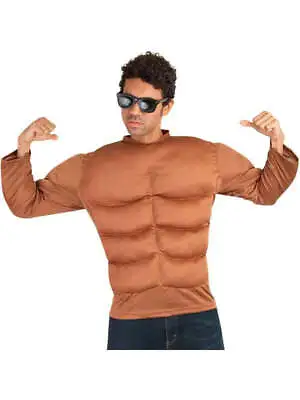 Adult Tan Muscle Chest Costume Size: Standard Size Color: Brown • $29.99