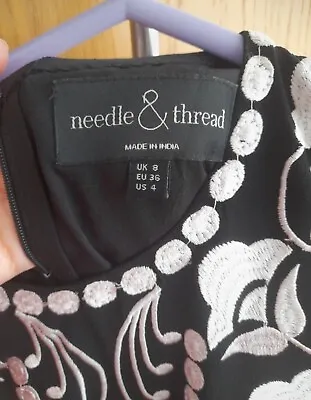 Needle & Thread Black Cocktail Dress Size 8/10 • £25