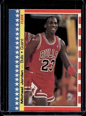 1987-88 Fleer Michael Jordan Stickers #2 HOF Chicago Bulls • $55