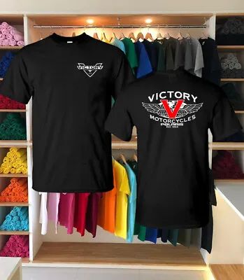 Shirt Polaris Motorcycle Victory Logo Heavy Cotton SZ S-2XL • $22