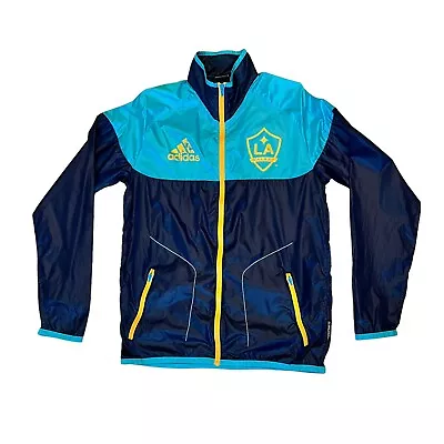 LA Galaxy Adidas Windbreaker Mens Size M Climaproof MLS Soccer Packable 2011 • $27.88