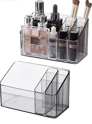 2pcs Clear Cosmetic Make Up Display Organizer Acrylic Case Box Jewelry Storage • £7.99