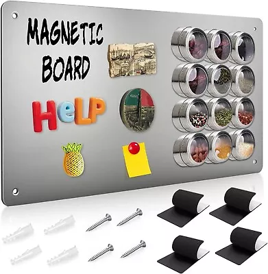 Raweao Magnetic Board For Wall 45x30cm Metal Magnets Display Board For Fridge • £14.79
