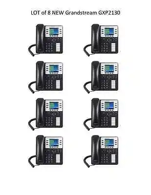 LOT Of 8 New Grandstream GXP2130v2 Phone W/Color Display - VoIP - FREE SHIPPING • $559.99