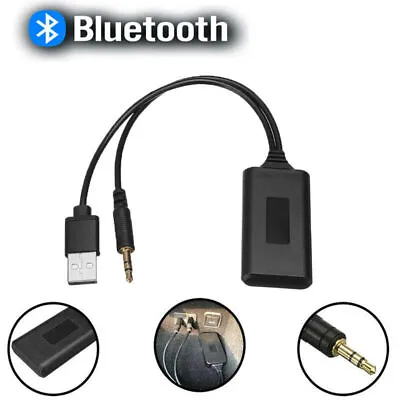 Wireless Bluetooth Receiver 5.0 Car Stereo Music 3.5mm Adapter AUX MP3 • £5.98