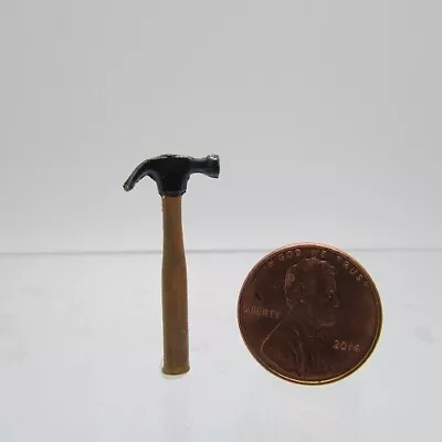 Dollhouse Miniature Metal Claw Hammer Tool ISL0101 • $3.14