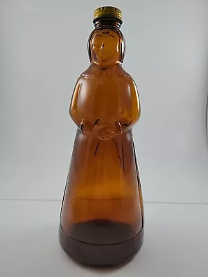 Vintage Mrs Butterworth Amber Brown Glass Syrup Bottle 10 Inch Without Labels • $4.49