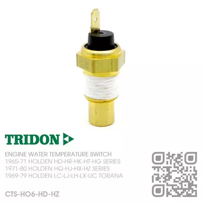 Tridon Water Temp Switch 6 Cyl 173 & 202 Red Motor [holden Hg-hq-hj-hx-hz] • $75.50