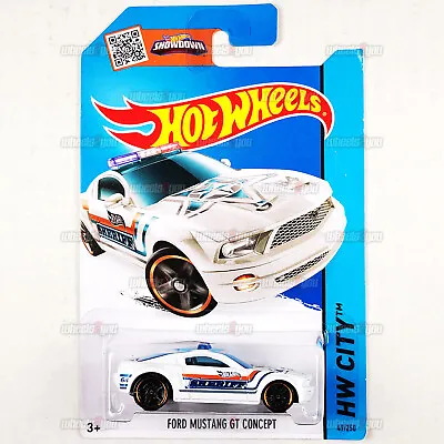 FORD MUSTANG GT CONCEPT #49 White SHERIFF - HW City Rescue- 2015 Hot Wheels 1:64 • $2.24