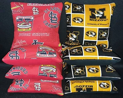 Set Of 8 St. Louis Cardinals Missouri Mizzou Cornhole Bean Bags FREE SHIPPING • $37.99