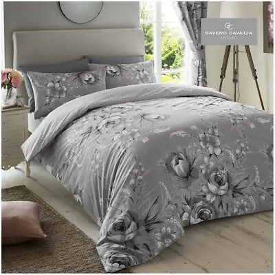 £15.95 • Buy Luxury Reversible Floral Duvet Quilt Cover Bedding Set Single Double King Size