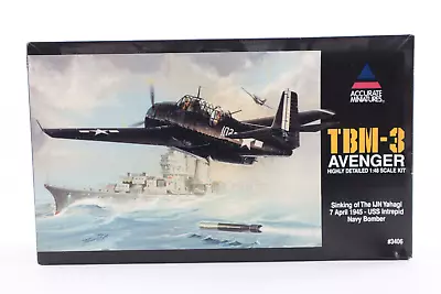 Acurate Miniatures 1/48 TBM-3 Avenger Torpedo 1:48 Kit 3406 W/ Extras • $47.99