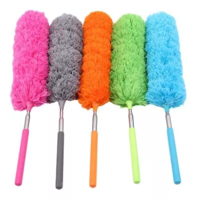 Long Magic Telescopic Handle Extendable Cobweb Brush Washable Feather Duster • £5.95