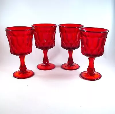 Noritake Perspective Set Of 4 Ruby Red Ice Tea Goblets 6 3/8  • $38