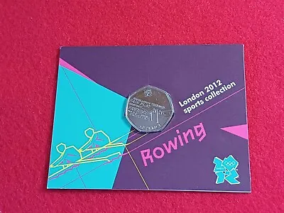 London 2012 Olympic Sports Collection 50 Pence Rowing Coin • £7